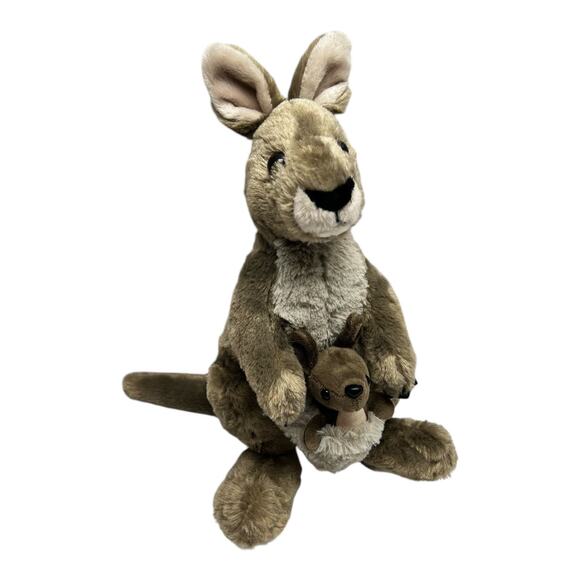 Wild Republic Cuddlekins Kangaroo With Joey In Pouch 12" Plush Stuffed Animal - Picture 1 of 16